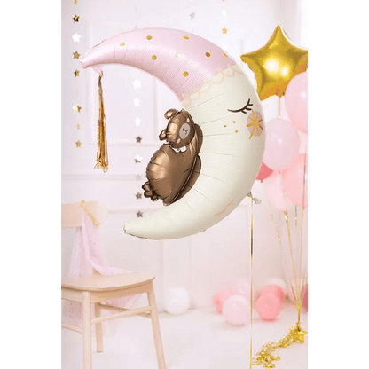 Sleepy Bear & Moon - UpUpNAwayBalloons