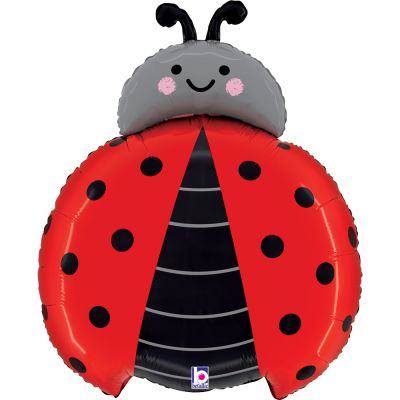 Smiling Lady Bug Supershape Balloon - UpUpNAwayBalloons