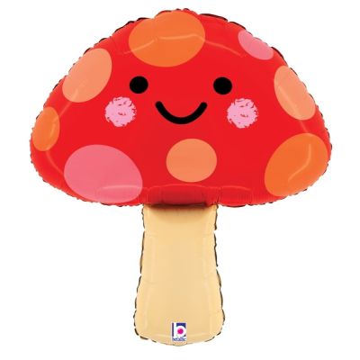 Smiling Mushroom Supershape Balloon - UpUpNAwayBalloons