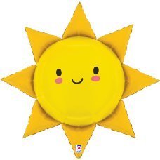 Smiling Sun Supershape Balloon - UpUpNAwayBalloons