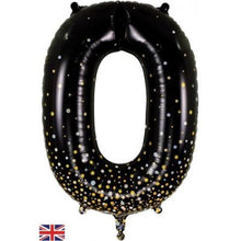Load image into Gallery viewer, Sparkling Fizz Black &amp; Gold Dots - UpUpNAwayBalloons
