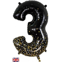 Load image into Gallery viewer, Sparkling Fizz Black &amp; Gold Dots - UpUpNAwayBalloons
