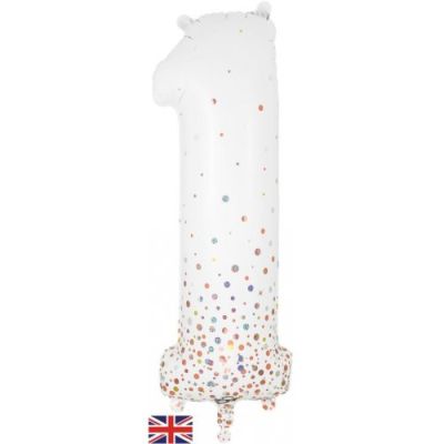 Sparkling Fizz White & Rose Gold Dots by UpUpNAwayBalloons