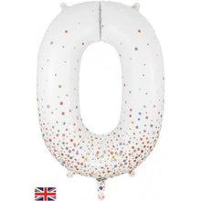 Load image into Gallery viewer, Sparkling Fizz White &amp; Rose Gold Dots by UpUpNAwayBalloons
