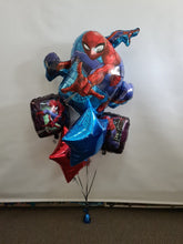 Load image into Gallery viewer, Spiderman Birthday Helium Balloon Bouquet by UpUpNAwayBalloons
