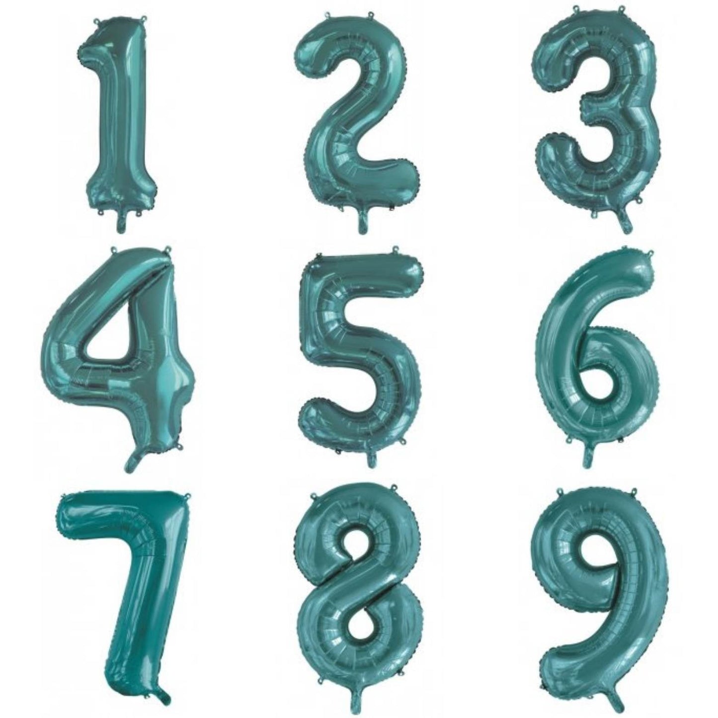 Teal Numbers by UpUpNAwayBalloons