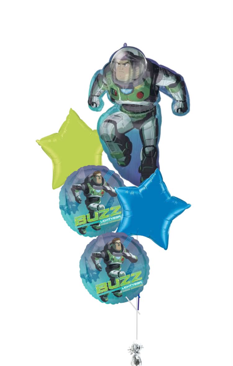 Toy Story / Buzz Lightyear Helium Balloon Bouquet - UpUpNAwayBalloons