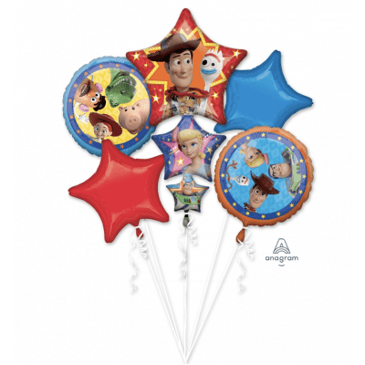 Toy Story Disney 4 Birthday Helium Balloon Bouquet by UpUpNAwayBalloons
