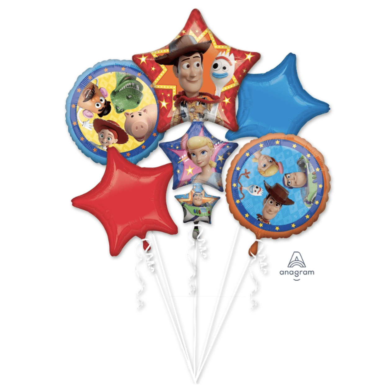 Toy Story Disney 4 Birthday Helium Balloon Bouquet - UpUpNAwayBalloons