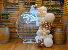 Load image into Gallery viewer, Twenty One Neon Sign for Hire - only available when hiring a backdrop and ordering a balloon garland by UpUpNAwayBalloons
