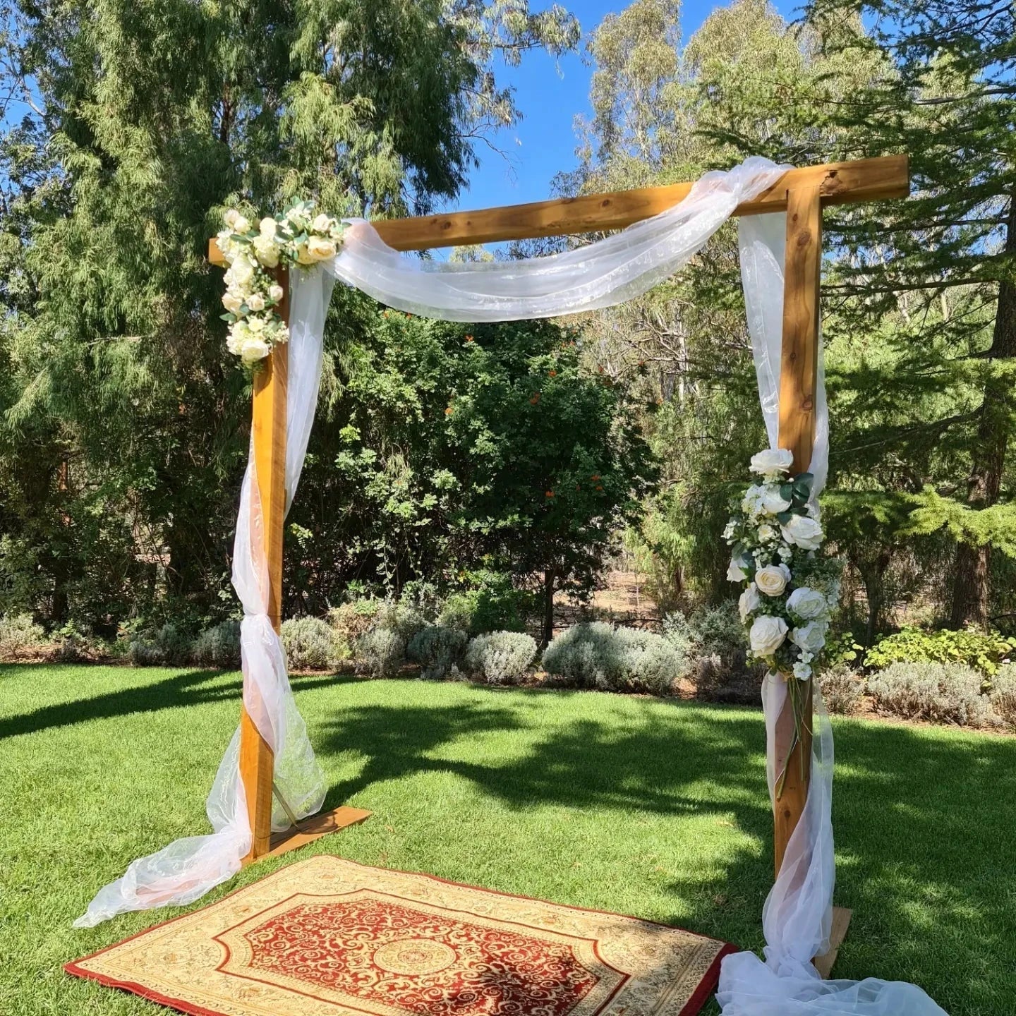 Wedding Arbour Flowers for Hire (Not available without hire of an Arbour with us) - UpUpNAwayBalloons