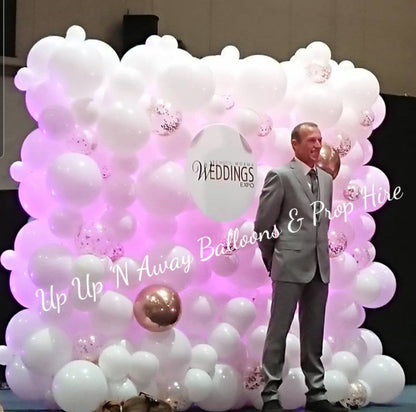 Wedding Balloon Wall by UpUpNAwayBalloons