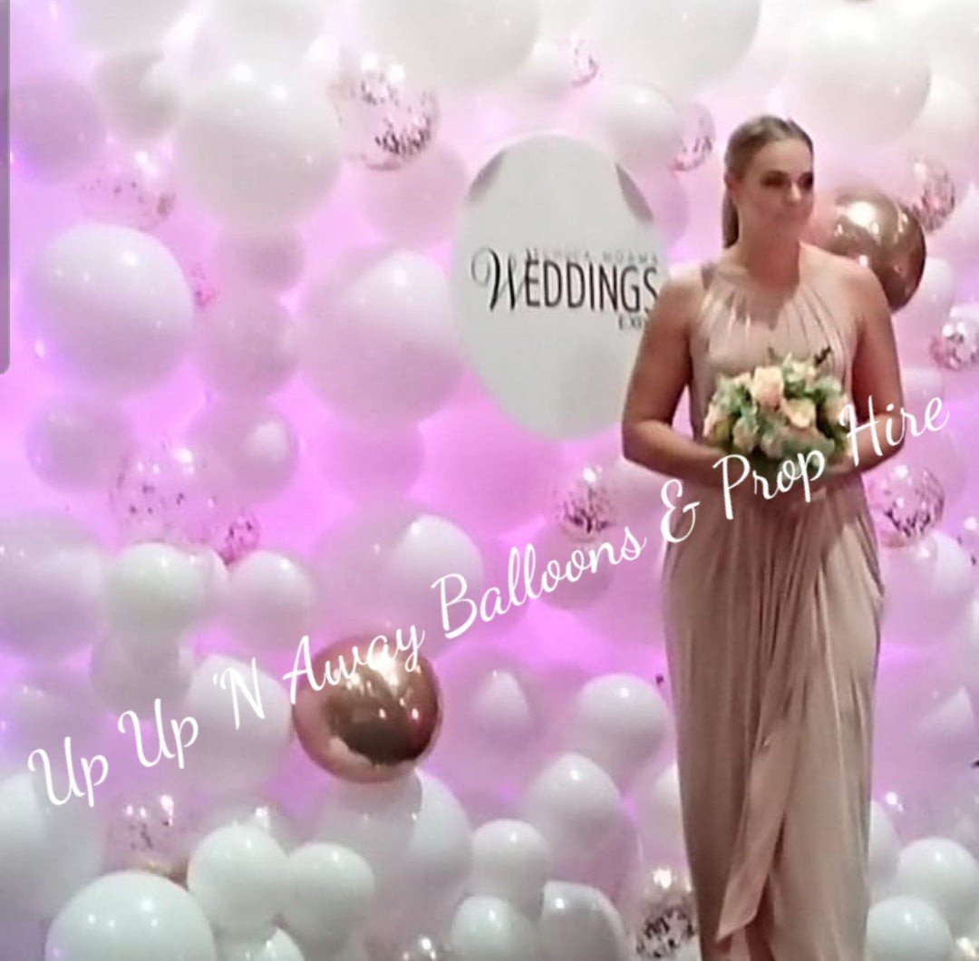 Wedding Balloon Wall by UpUpNAwayBalloons