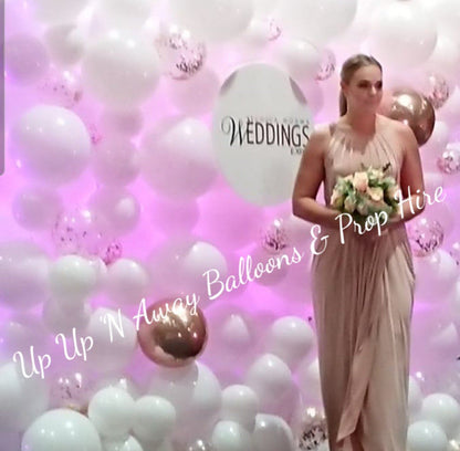 Wedding Balloon Wall by UpUpNAwayBalloons