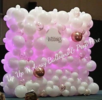 Wedding Balloon Wall by UpUpNAwayBalloons