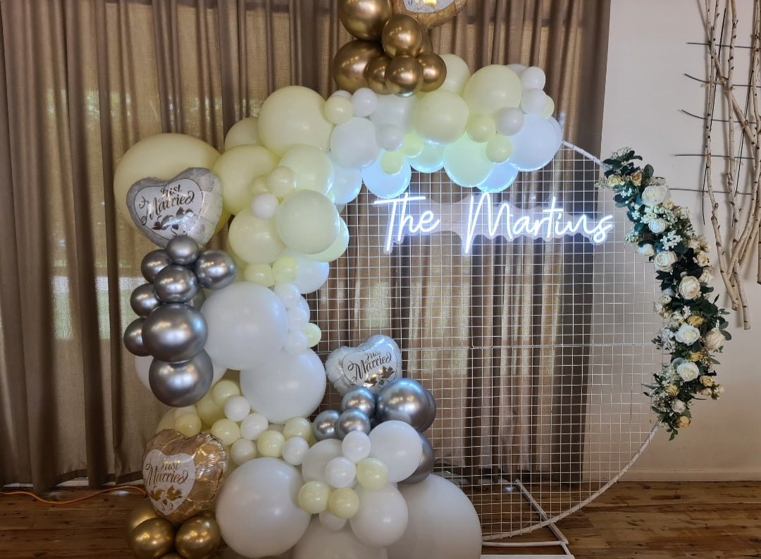 Wedding Organic Balloon Garlands (click on photo to find out more information) by UpUpNAwayBalloons