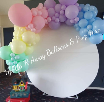 White Acrylic Gloss Backdrop for Hire - Only available when ordering Balloon Garlands also by UpUpNAwayBalloons