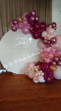 Load image into Gallery viewer, White Acrylic Gloss Backdrop for Hire - Only available when ordering Balloon Garlands also by UpUpNAwayBalloons
