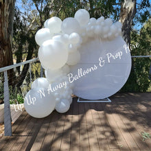 Load image into Gallery viewer, White Acrylic Gloss Backdrop for Hire - Only available when ordering Balloon Garlands also by UpUpNAwayBalloons
