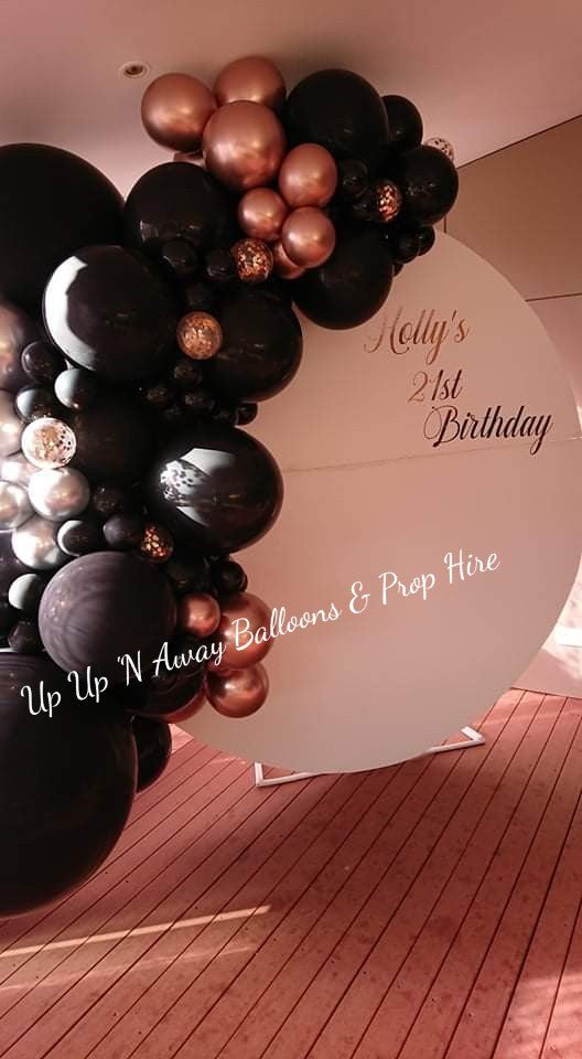 White Acrylic Gloss Backdrop for Hire - Only available when ordering Balloon Garlands also by UpUpNAwayBalloons