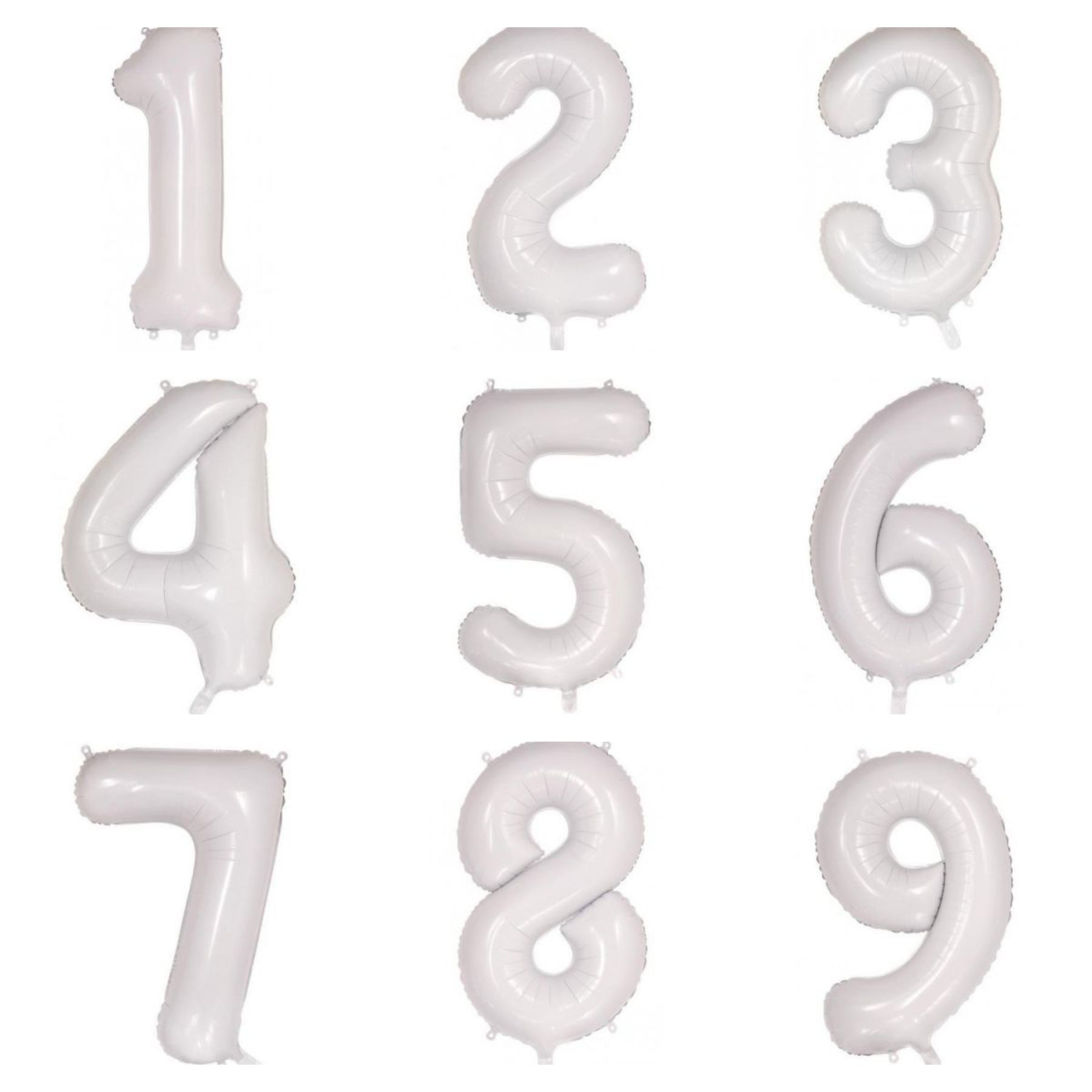 White Numbers - UpUpNAwayBalloons