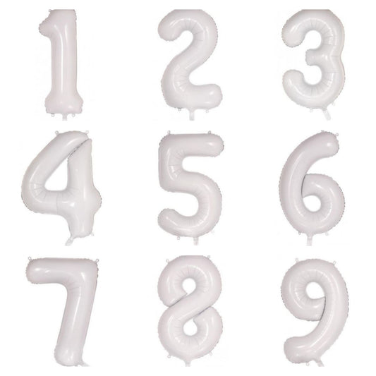 White Numbers - UpUpNAwayBalloons