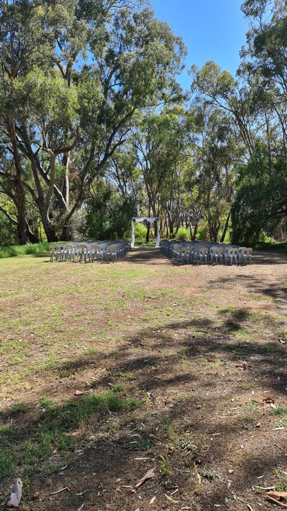 White Wedding Arbour for Hire by UpUpNAwayBalloons
