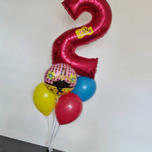 Load image into Gallery viewer, Wiggles Number Bouquet by UpUpNAwayBalloons
