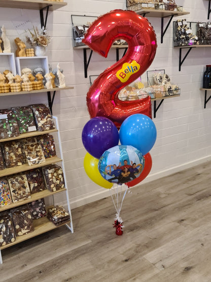 Wiggles Number Bouquet by UpUpNAwayBalloons