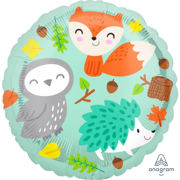 Woodland Creatures 45cm Foil Balloon - UpUpNAwayBalloons