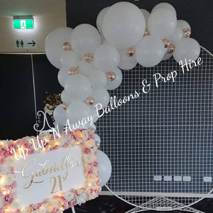 mesh screen backdrops for hire (4 styles to choose from) white oval screen