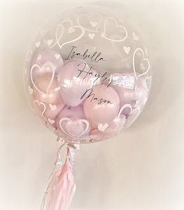 personalised deco bubble balloons