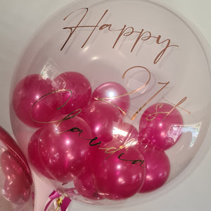 personalised deco bubble balloons