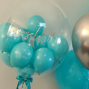 personalised deco bubble balloons