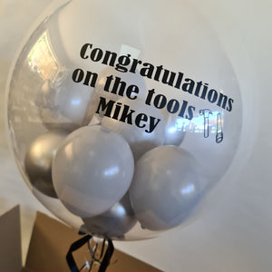 personalised deco bubble balloons