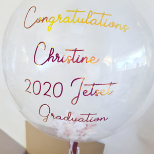 personalised deco bubble balloons