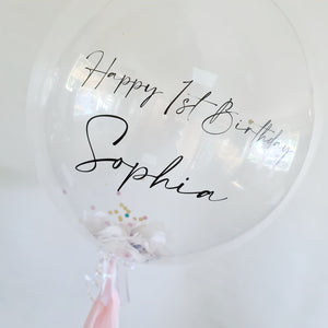 personalised deco bubble balloons