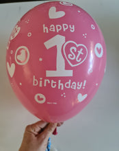 Load image into Gallery viewer, balloon bouquet printed and plain (ranging from 3 balloons - 12 balloons)
