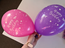 Load image into Gallery viewer, balloon bouquet printed and plain (ranging from 3 balloons - 12 balloons)
