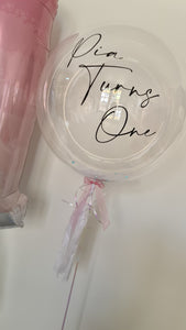 personalised deco bubble balloons