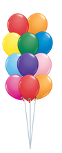 Load image into Gallery viewer, balloon bouquet plain (ranging from 3 balloons - 12 balloons) 11 balloon bouquet
