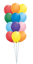 Load image into Gallery viewer, balloon bouquet plain (ranging from 3 balloons - 12 balloons) 12 balloon bouquet
