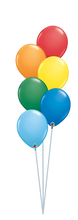 Load image into Gallery viewer, balloon bouquet plain (ranging from 3 balloons - 12 balloons) 6 balloon bouquet
