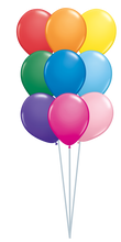 Load image into Gallery viewer, balloon bouquet plain (ranging from 3 balloons - 12 balloons) 9 balloon bouquet
