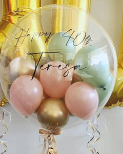 personalised deco bubble balloons