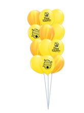 Load image into Gallery viewer, balloon bouquet printed and plain (ranging from 3 balloons - 12 balloons) 12 balloon bouquet
