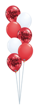 Load image into Gallery viewer, balloon bouquet printed and plain (ranging from 3 balloons - 12 balloons) 7 balloon bouquet
