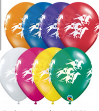 Load image into Gallery viewer, balloon bouquet printed and plain (ranging from 3 balloons - 12 balloons)
