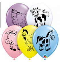 Load image into Gallery viewer, balloon bouquet printed and plain (ranging from 3 balloons - 12 balloons)
