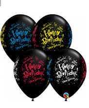 Load image into Gallery viewer, balloon bouquet printed and plain (ranging from 3 balloons - 12 balloons)
